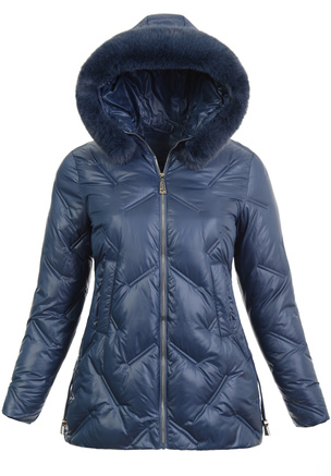 Damska Kurtka Zimowa Niebieska