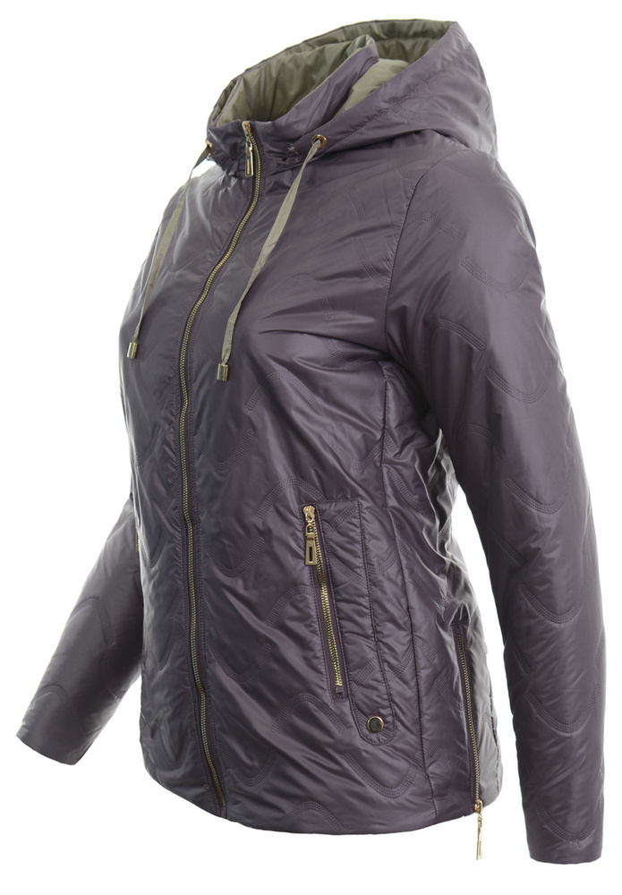 Kurtka Parka Wiosenna Fioletowa