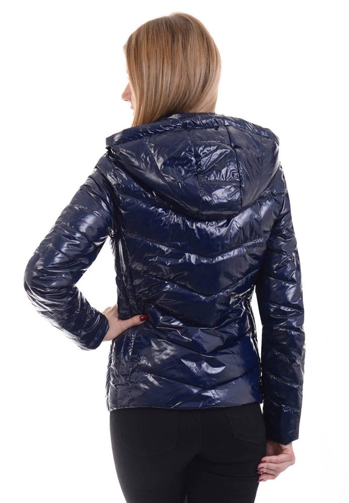 Damska Wiosenno- Jesienna Kurtka Roksana Granatowa