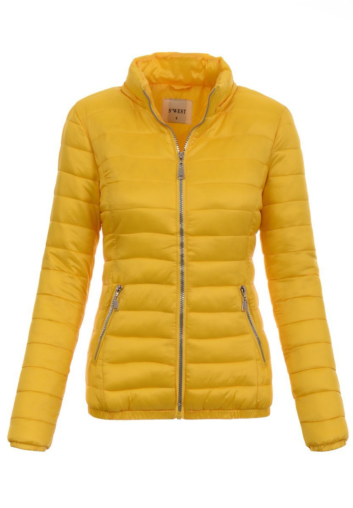 Damska Wiosenno-Jesienna Kurtka Żółta
