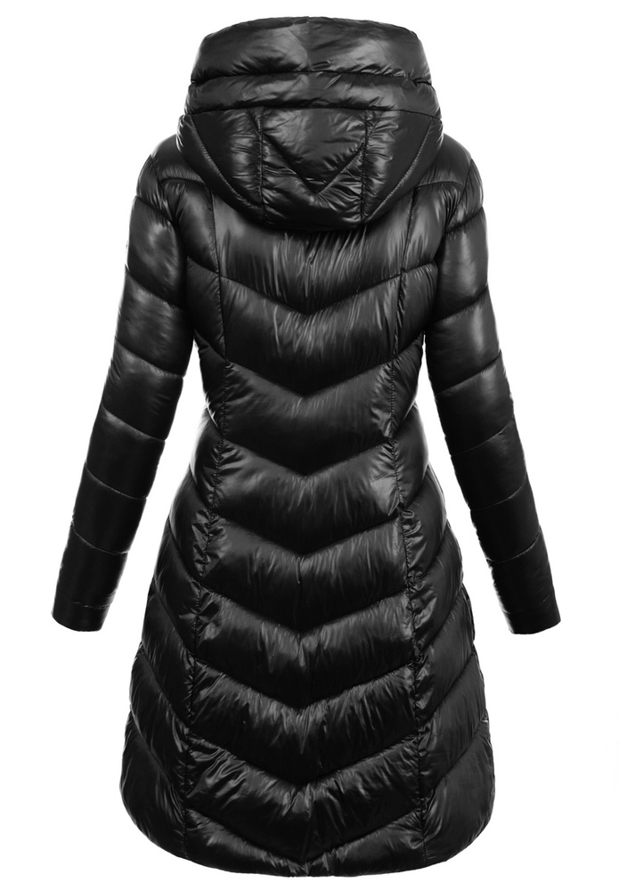 Damska Zimowa Ortalionowa Kurtka Czarna