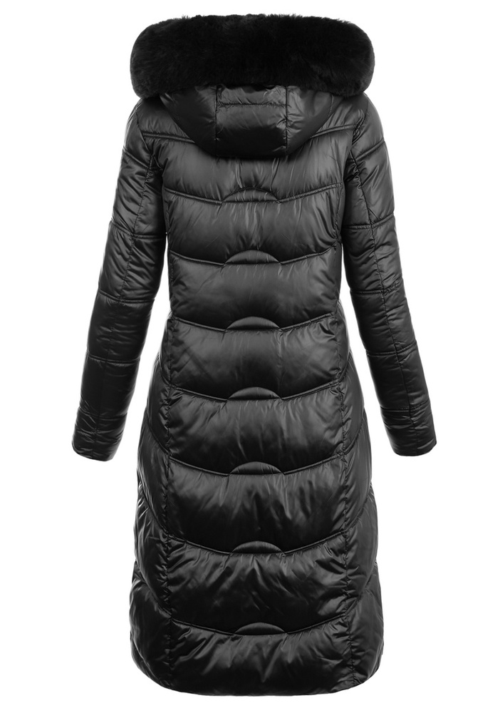 Damska Zimowa Ortalionowa Kurtka Czarna