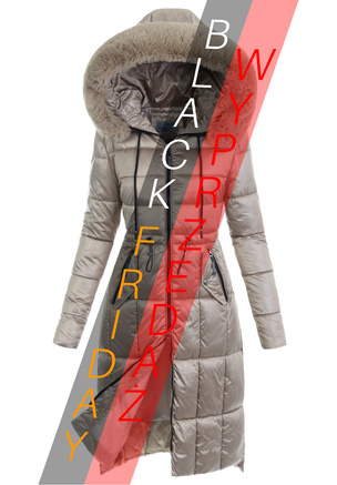 Damska Zimowa Ortalionowa Kurtka Beżowa