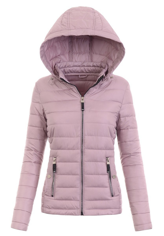 Damska WiosennoJesienna Kurtka Różowa