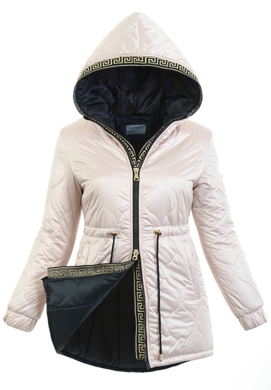 Damska Przejściowa Ortalionowa Kurtka Beżowa