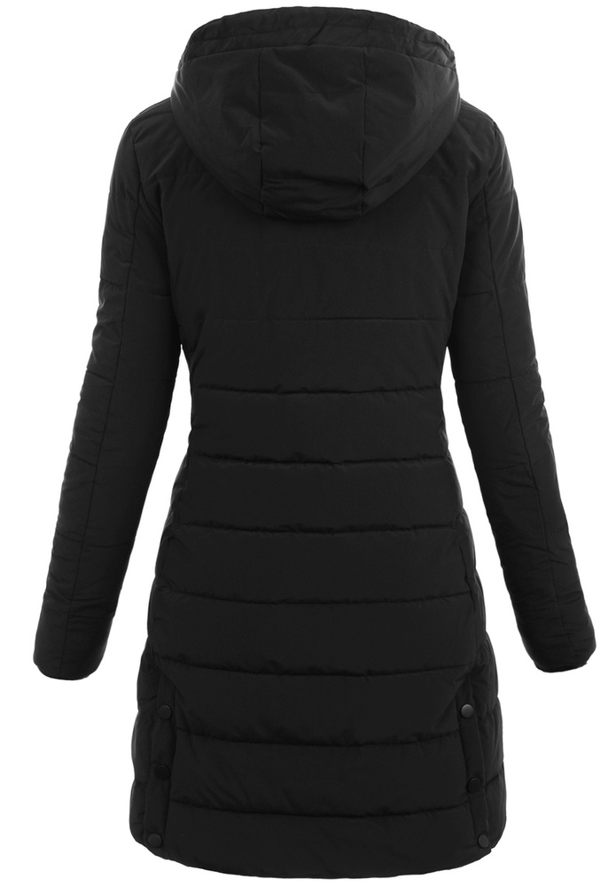 Damska Zimowa Ortalionowa Kurtka Czarna