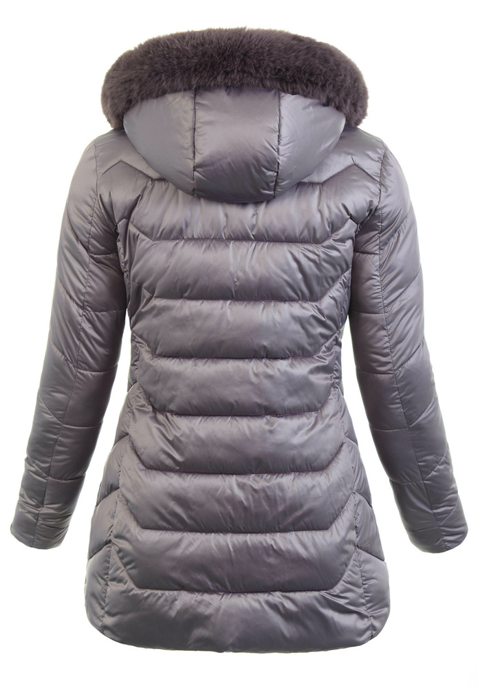 Damska Zimowa Ortalionowa Kurtka Fioletowa