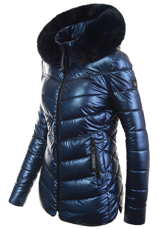 Damska Kurtka Zimowa Granatowa