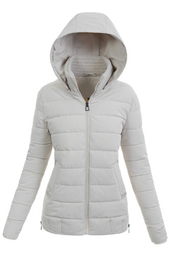 Damska Kurtka Zimowa Ecru
