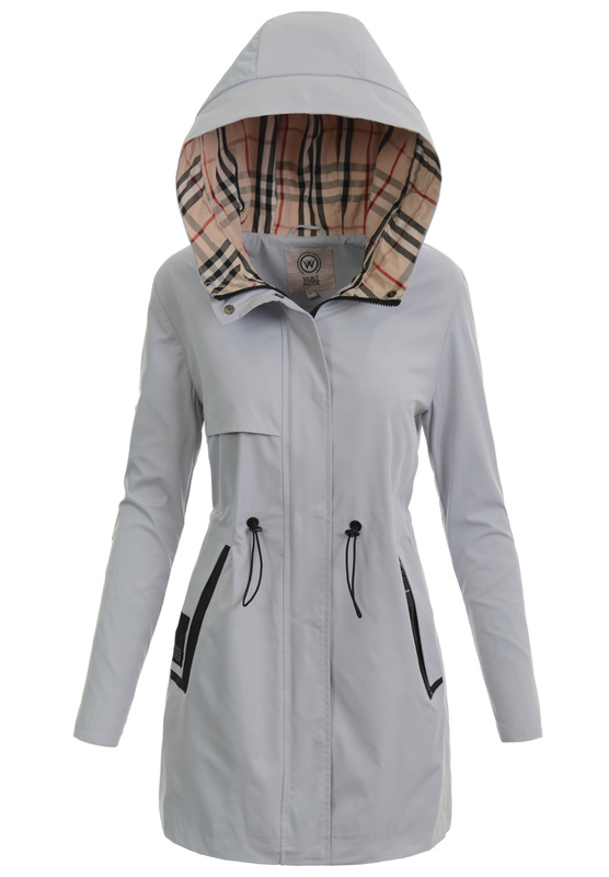 Kurtka Parka Wiosenna Niebiesko-Szara