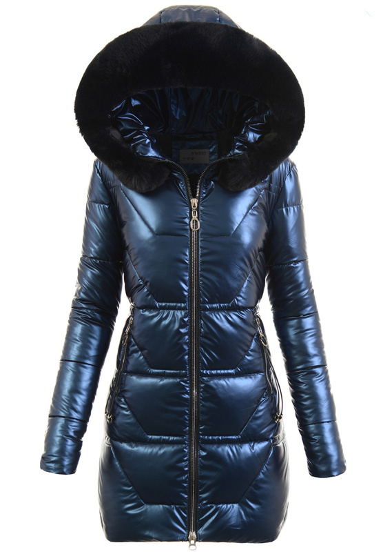 Damska Kurtka Zimowa Granatowa