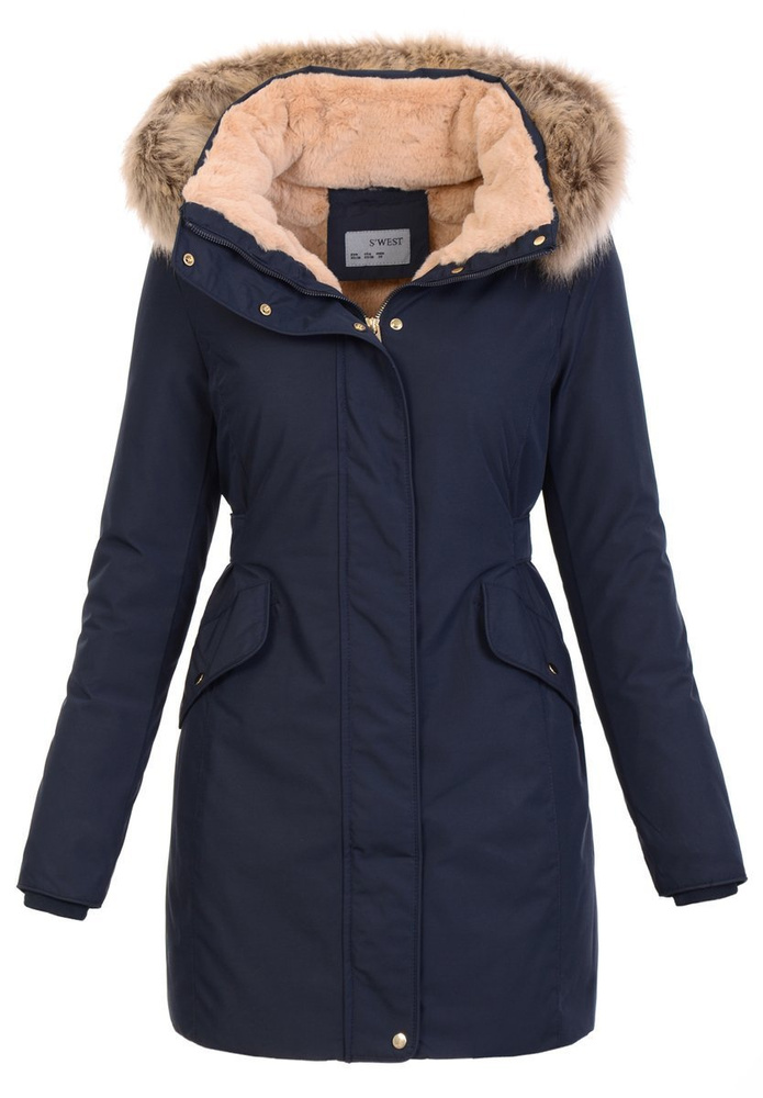 Zimowa Kurtka Parka Mirela Granatowa