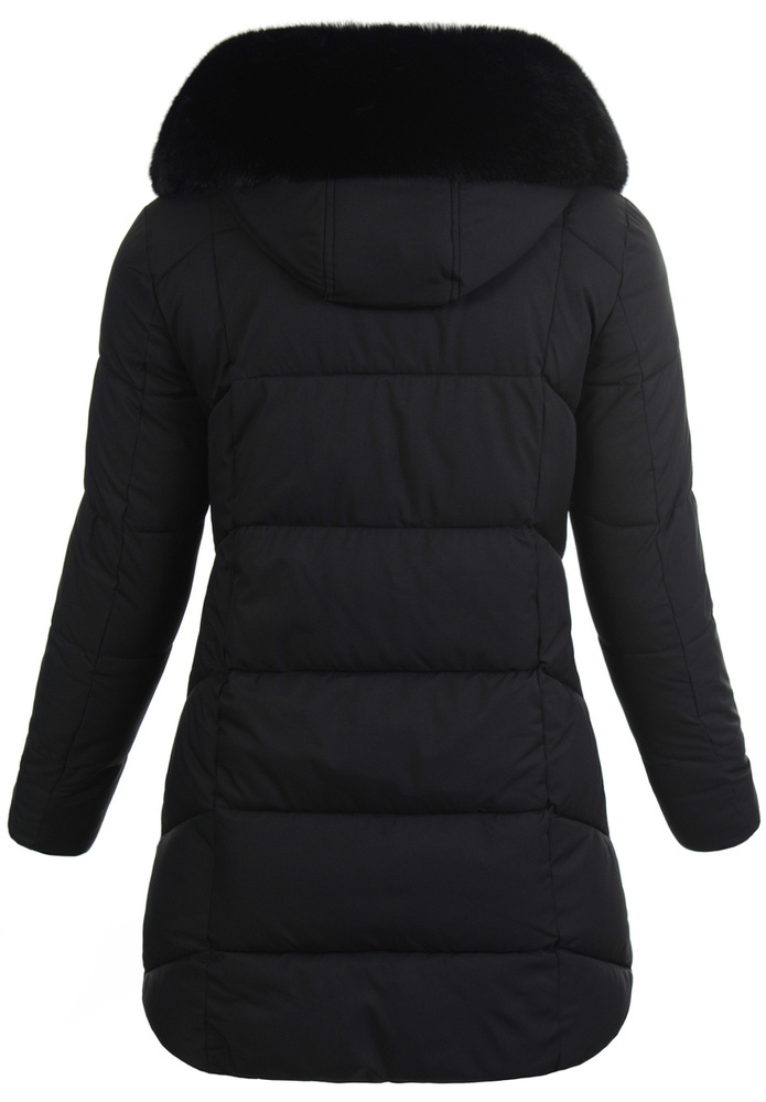 Damska Zimowa Ortalionowa Kurtka Czarna