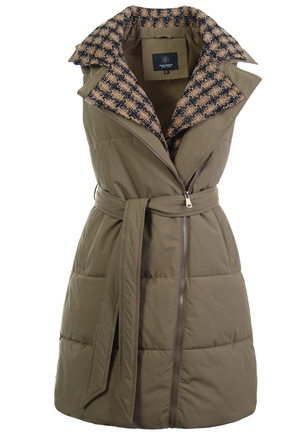 Damska Kamizelka Bezrękawnik Brązowa