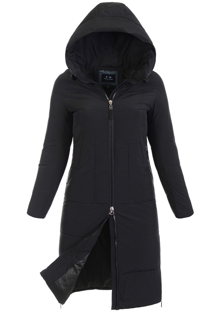 Damska Zimowa Ortalionowa Kurtka Czarna