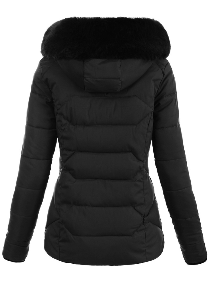 Damska Zimowa Ortalionowa Kurtka Czarna