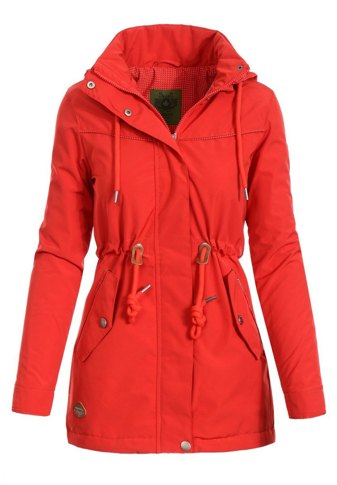 Kurtka Parka Wiosenna Czerwona