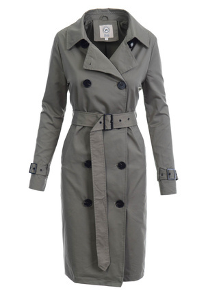 Damska Wiosenno-Jesienna Kurtka Parka Zielona