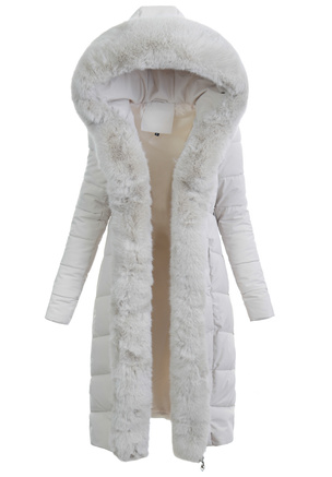 Damska Kurtka Zimowa Ecru