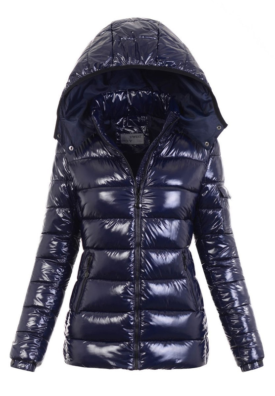 Damska Zimowa Kurtka Granatowa