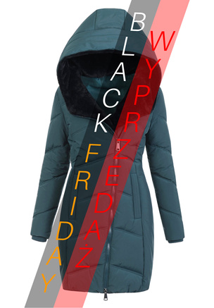 Damska Zimowa Ortalionowa Kurtka Zielona