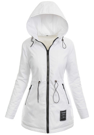Kurtka Parka Wiosenna Biała