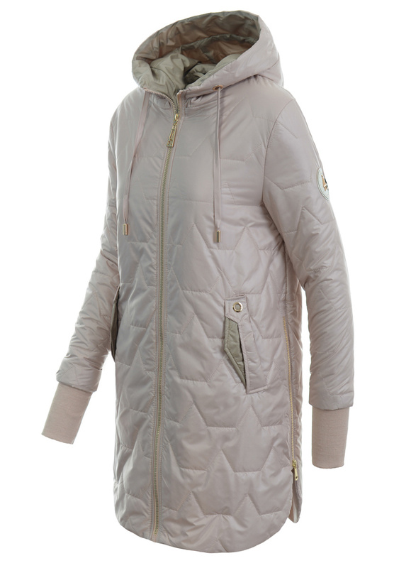 Damska Kurtka Przejściowa Perłowo Beżowa