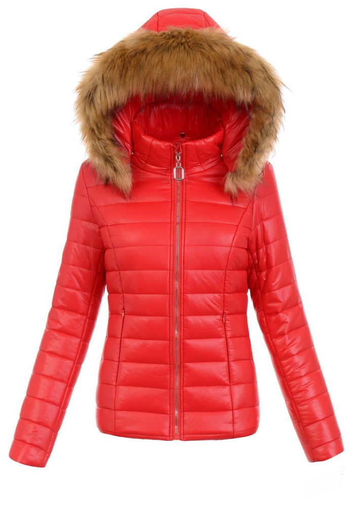 Damska Zimowa Kurtka Czerwona