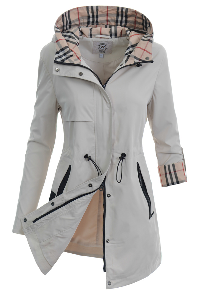 Kurtka Parka Wiosenna Jasno Beżowa