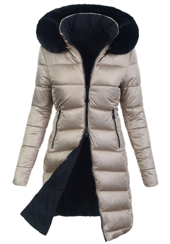 Damska Zimowa Ortalionowa Kurtka Cappuccino