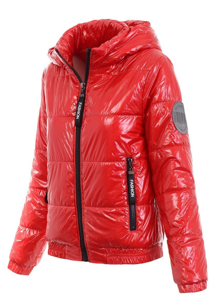 Damska WiosennoJesienna Kurtka Czerwona