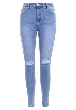 Damskie Spodnie Jeansowe Niebieskie