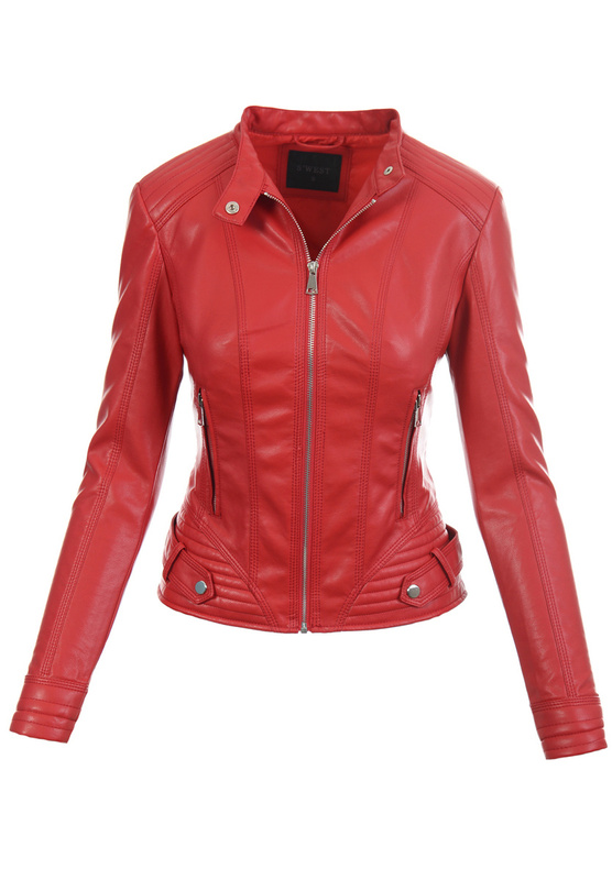 Damska Kurtka Ramoneska Czerwona