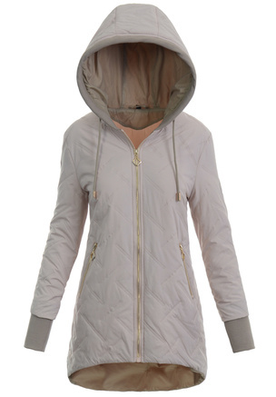 Damska Kurtka Przejściowa Perłowo Beżowa