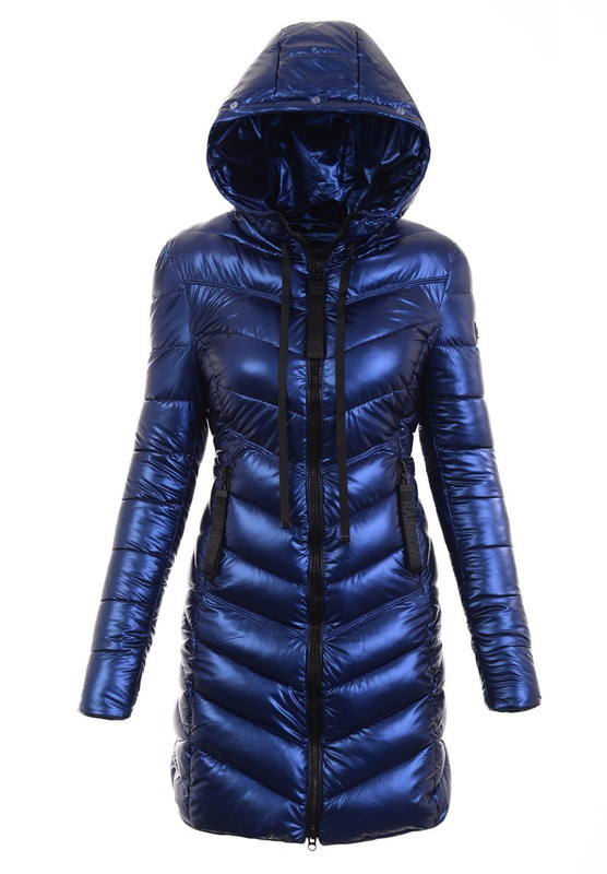 Damska Zimowa Ortalionowa Kurtka Granat