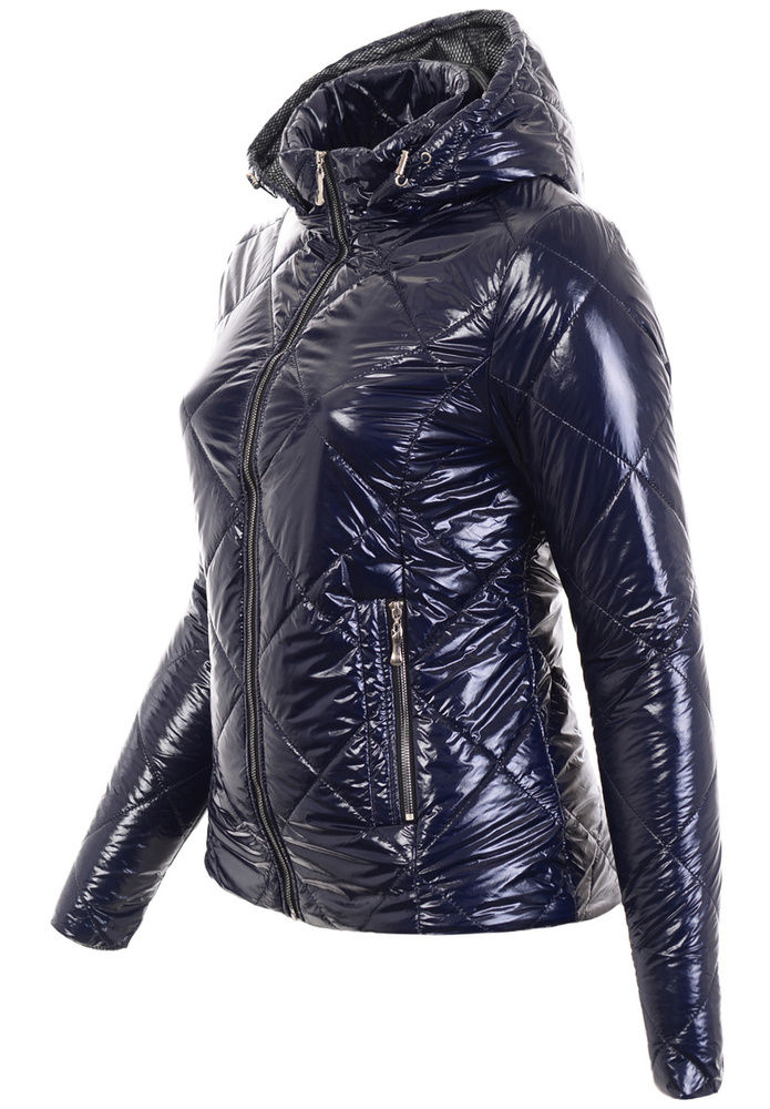 Damska Wiosenno-Jesienna Kurtka Granatowa