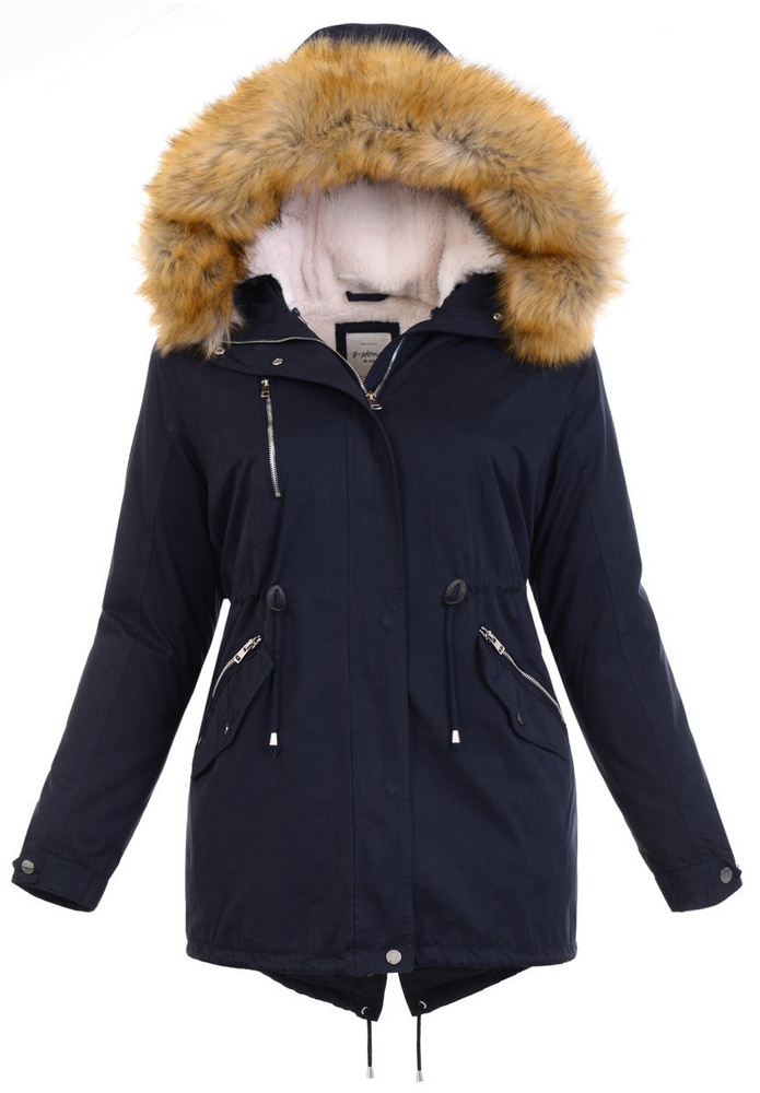 Damska Parka 2w1 Joanna Ciemno Granatowa
