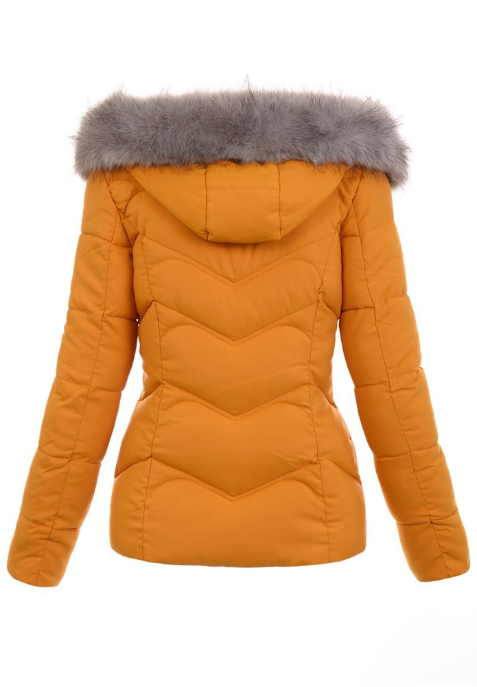 Damska Zimowa Kurtka Żółta