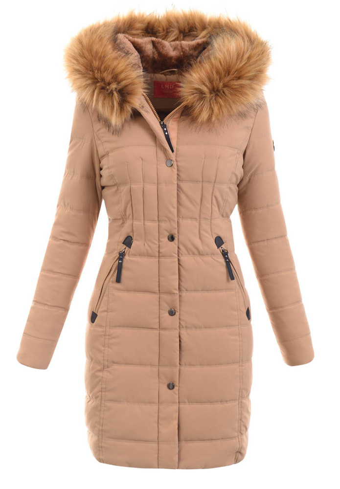 Damska Parka Kurtka 2w1 Zimowa Czarna