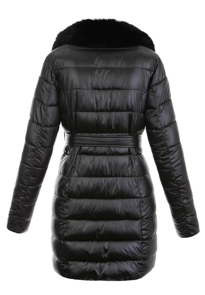 Damska Zimowa Ortalionowa Kurtka Czarna