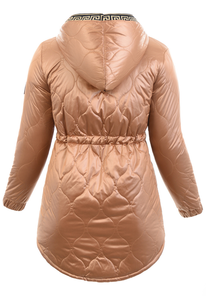 Damska Przejściowa Ortalionowa Kurtka Brązowa