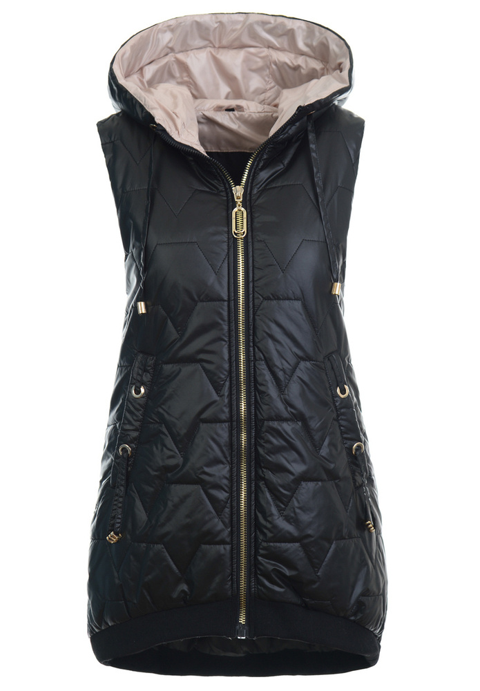 Damska Kamizelka Bezrękawnik Czarna