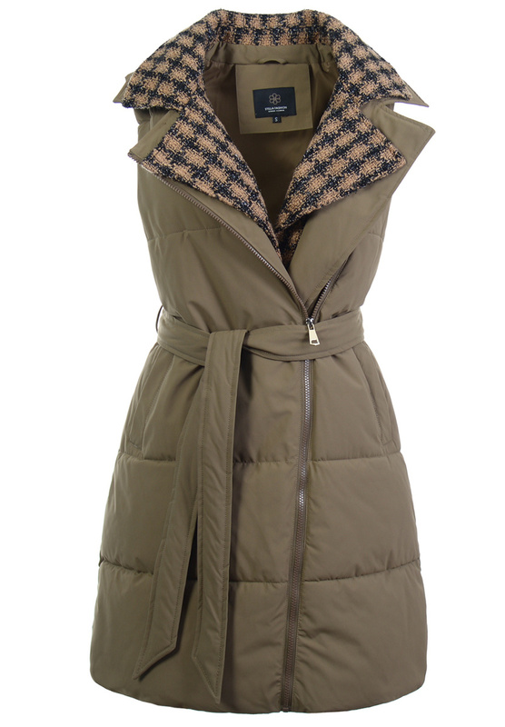 Damska Kamizelka Bezrękawnik Brązowa