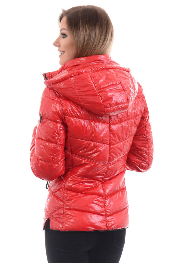 Damska Wiosenna Ortalion Kurtka Czerwona