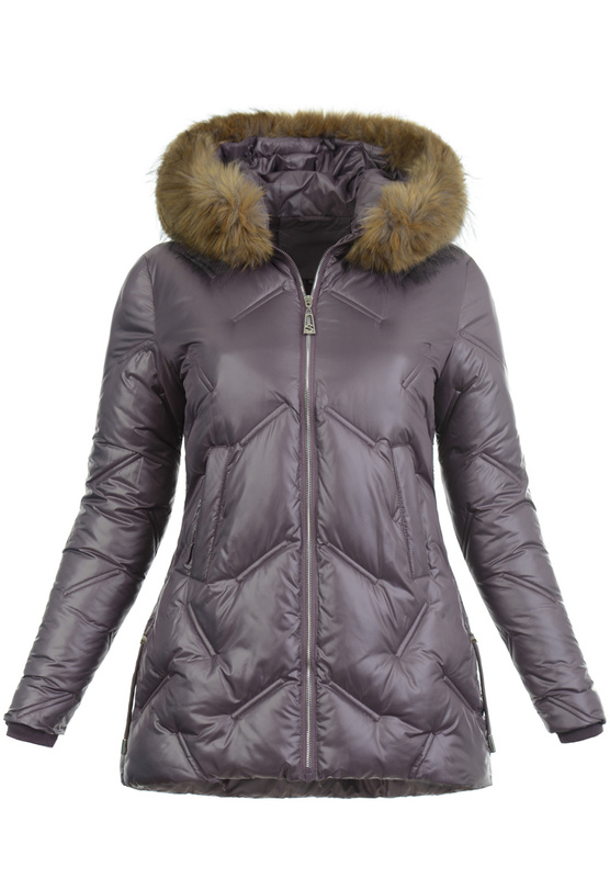 Damska Kurtka Zimowa Fioletowa