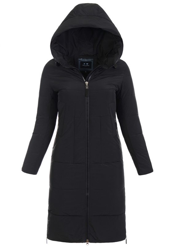 Damska Zimowa Ortalionowa Kurtka Czarna