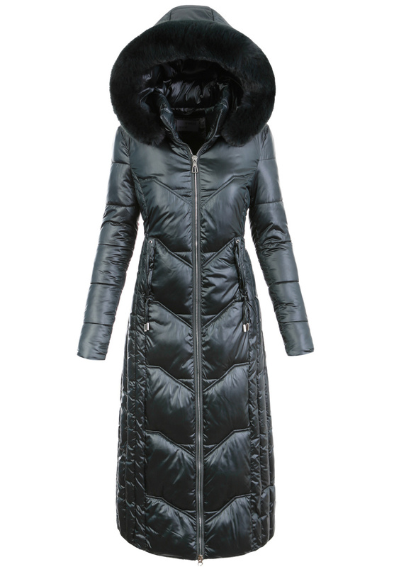 Damska Zimowa Ortalionowa Kurtka Zielona