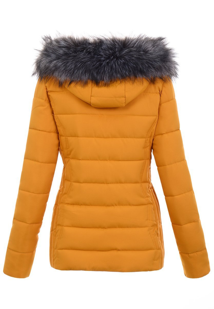 Damska Zimowa Kurtka Żółta
