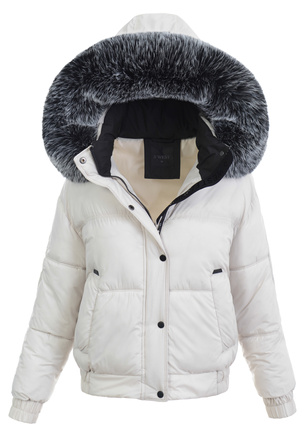 Damska Kurtka Zimowa Ecru