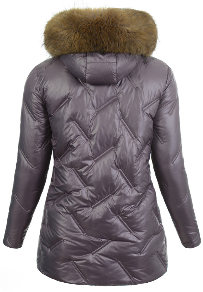 Damska Kurtka Zimowa Fioletowa